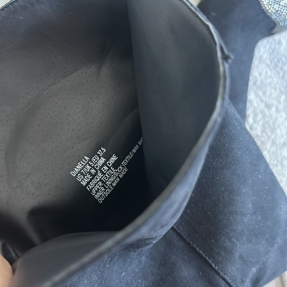 Black and Rhinestone thigh high boots - Picture 4 of 4